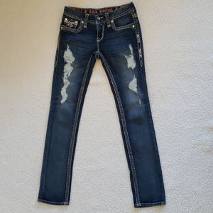 Rock Revival Felicia Cuff Straight Distressed Jean